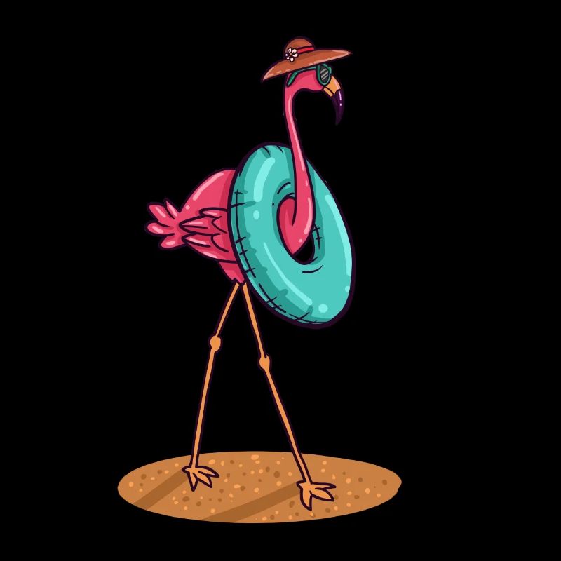 Flamingo Swimming Sun Hat Swimming Ready Gift