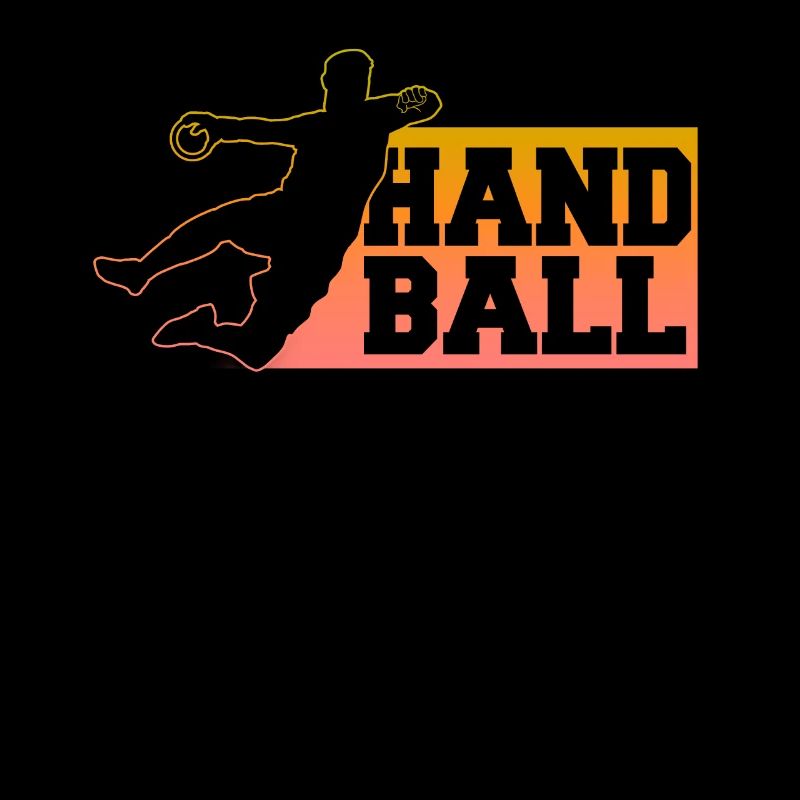 Handball silhouette circle runner saying gift