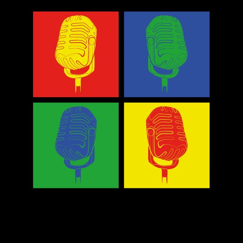 Pop Art microphone chanteur