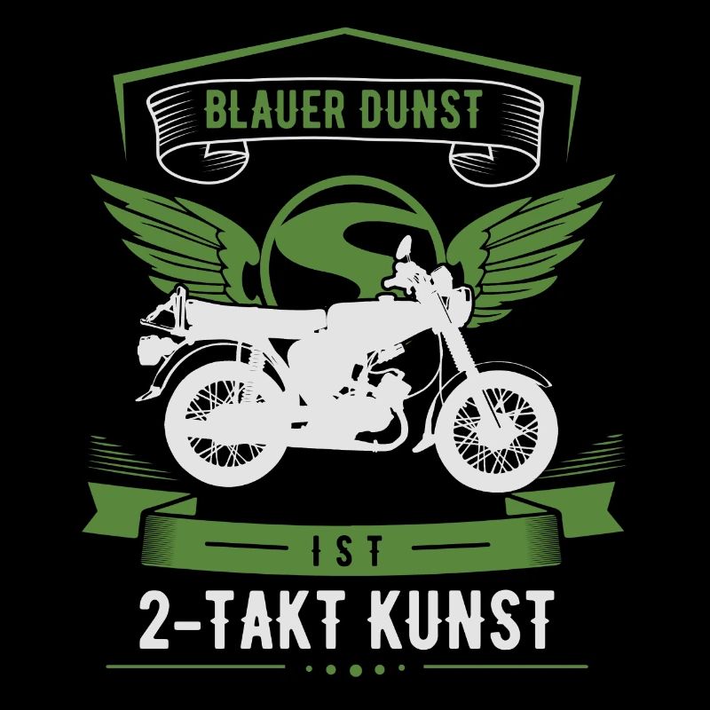Blauer Dunst ist 2 Takt Kunst, Moped S51, Ost Mofa