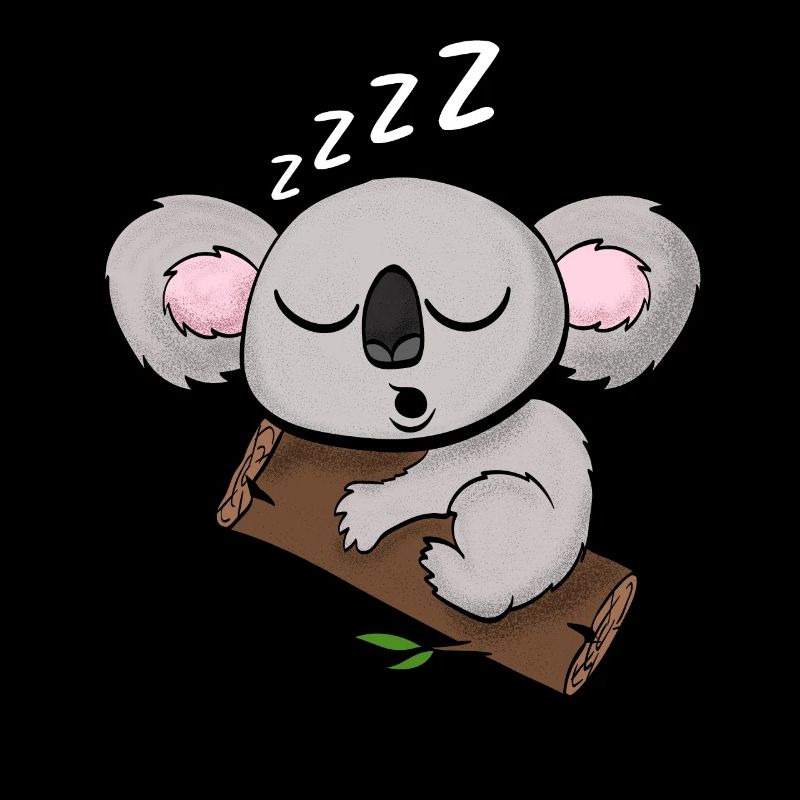 Niedliches Koala Bär schlafendes Bärchen mit Bambu