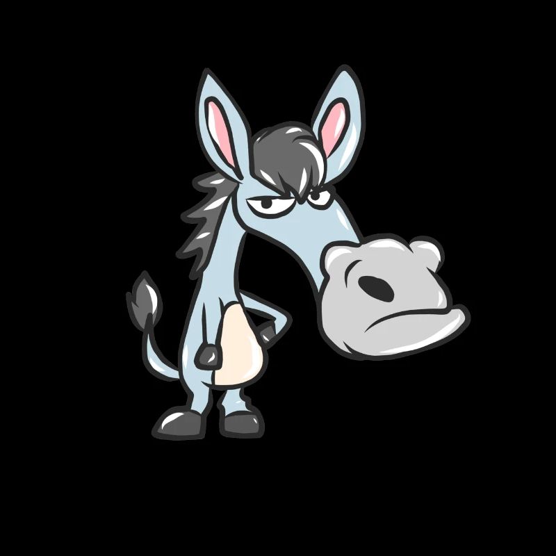 Süße Esel Kinder Comic Esel Maultier Zugtier Muli