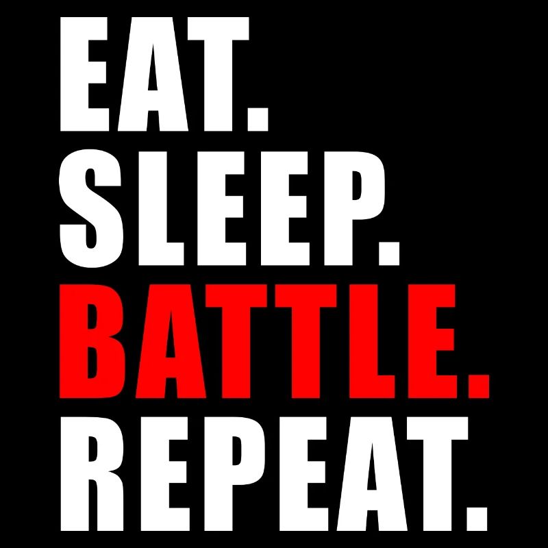 EAT SLEEP BATTLE REPEAT GESCHENK GAMING BRAWL GAME