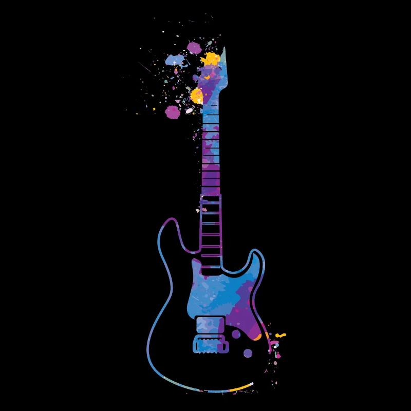Gitarren Splash Gitarrenspieler Geschenk E-Gitarre