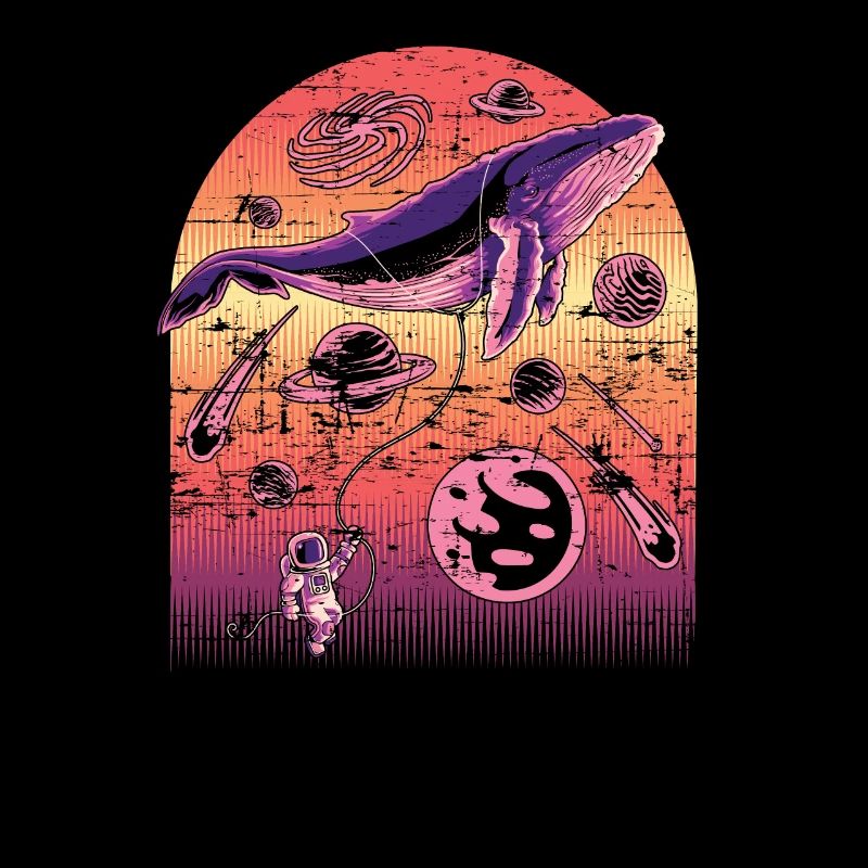Cosmos Bleu baleine astronaute cadeau espace
