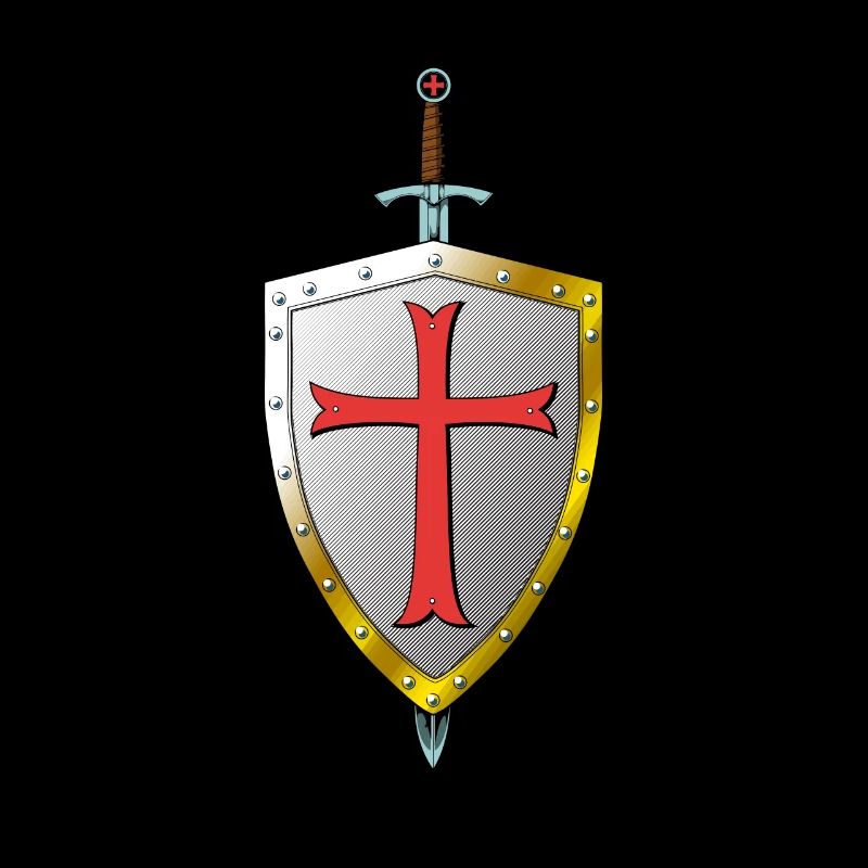 Templer Schild und Schwert - Tempelritter