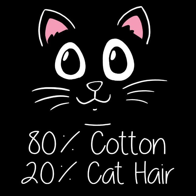 80% coton, 20% poils de chat