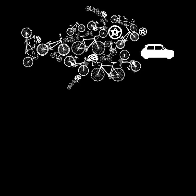 Electromobility, bicycle eats car
