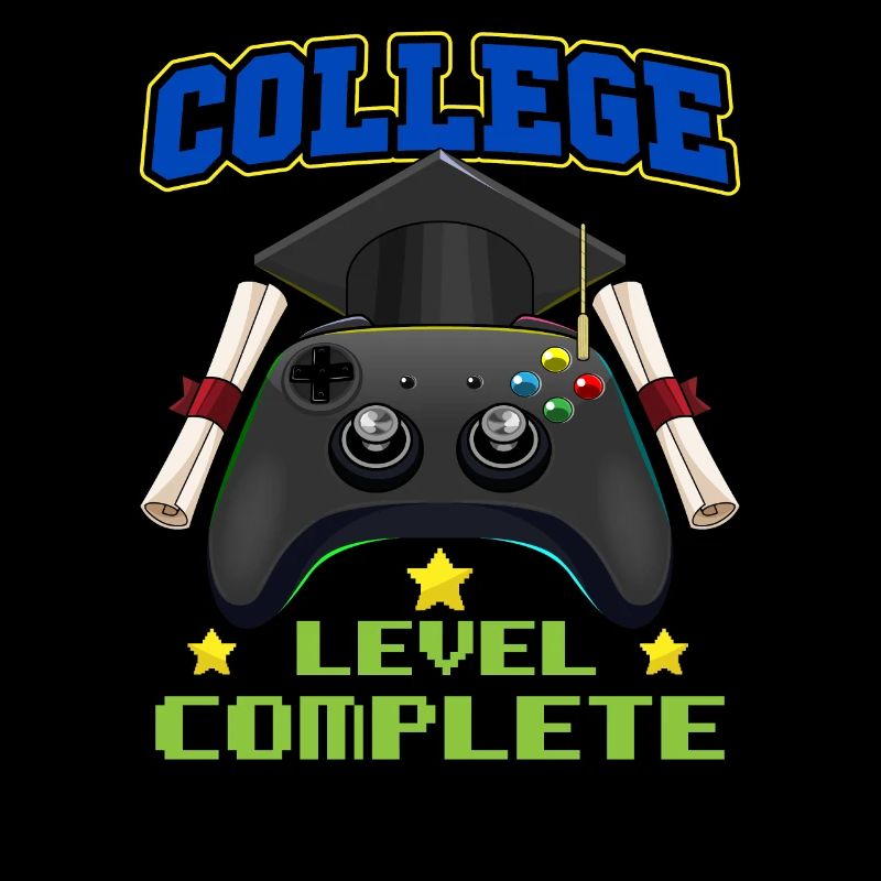 College Level Complete Funny Gaming Graduate
