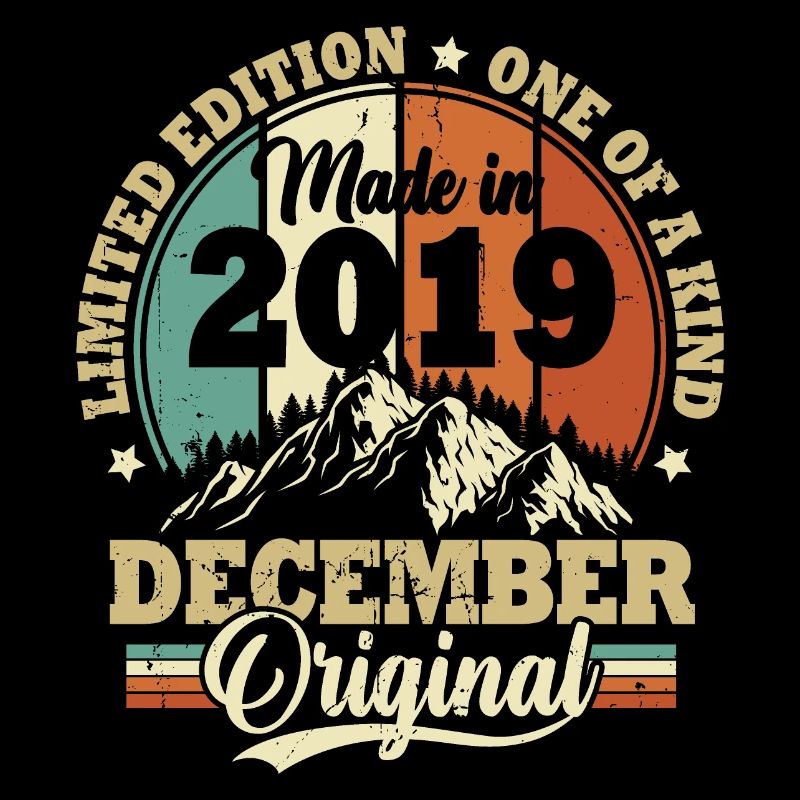 Dezember 2019 Retro Vintage Geburtstagsgeschenk