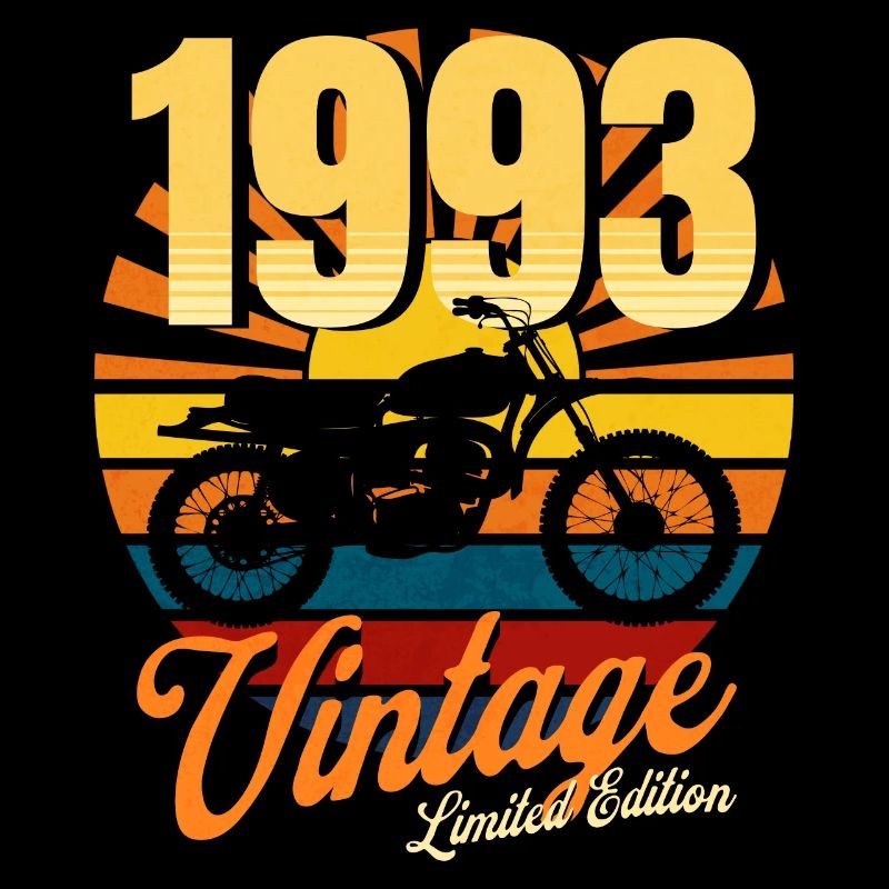 Motorcycle born in 1993 birthday 30 years biker