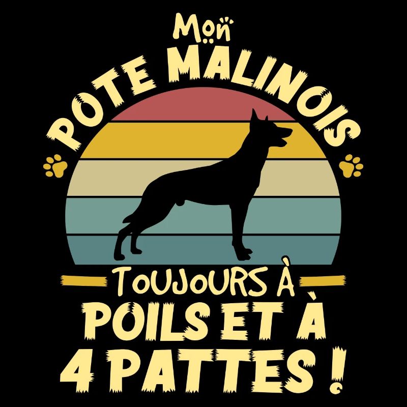 Style Vintage Chien De Compagnie Malinois Humour