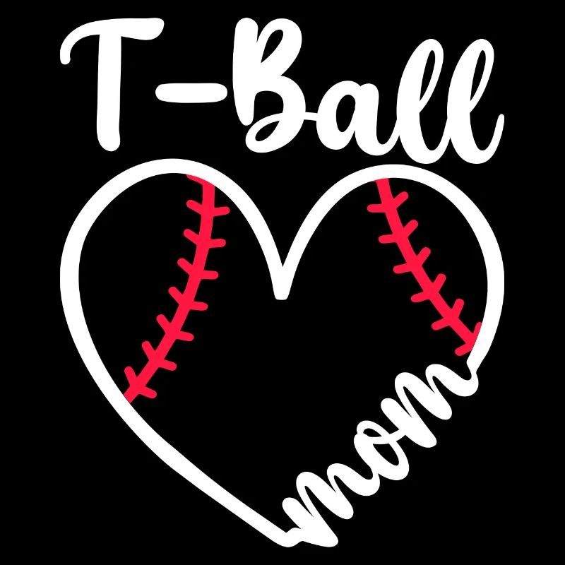 Maman Joueuse De T-Ball Fan De Baseball
