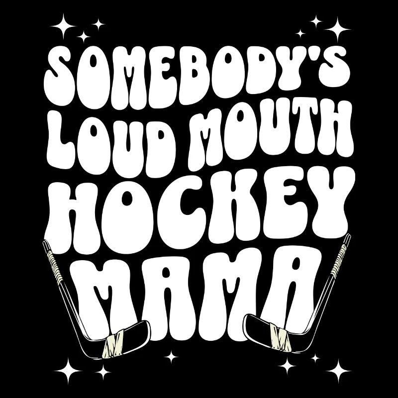 Humorous phrase mom hockey player