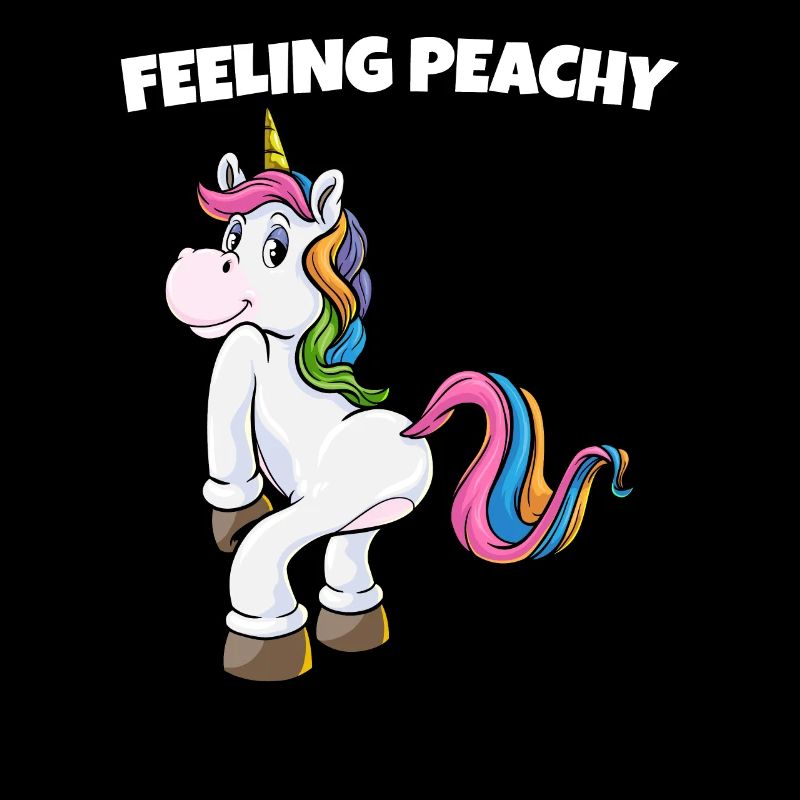 Feelin Peaches Einhorn Lustige Sprüche