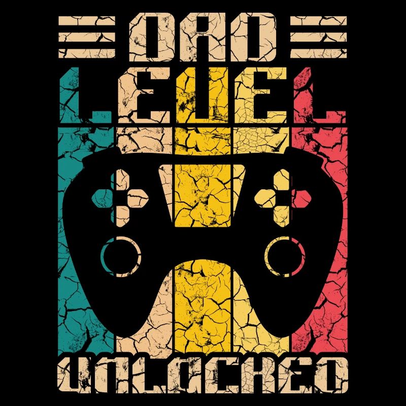 Gaming Gamer Papa Dad Level Unlocked Gift Idea