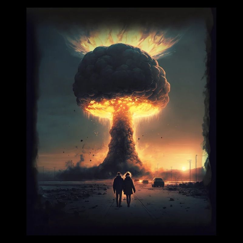 Vapeur pendant l’explosion de la bombe atomique