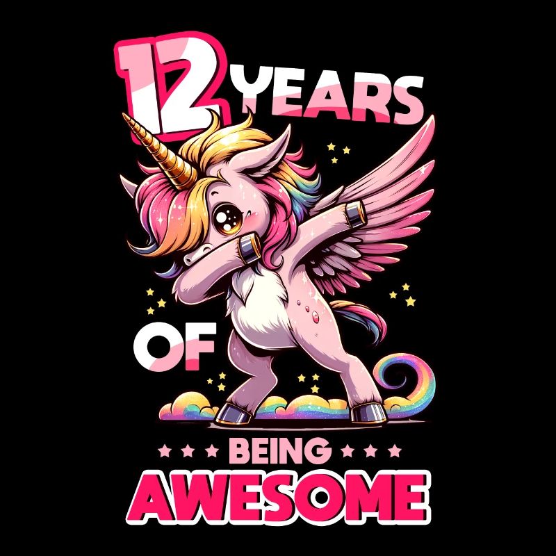 12 ans d’anniversaire licorne