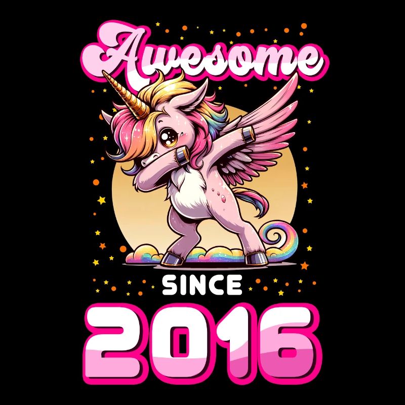 Einhorn Geburtstag Awesome since 2016