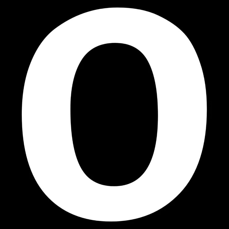 Lettre o « o » blanc