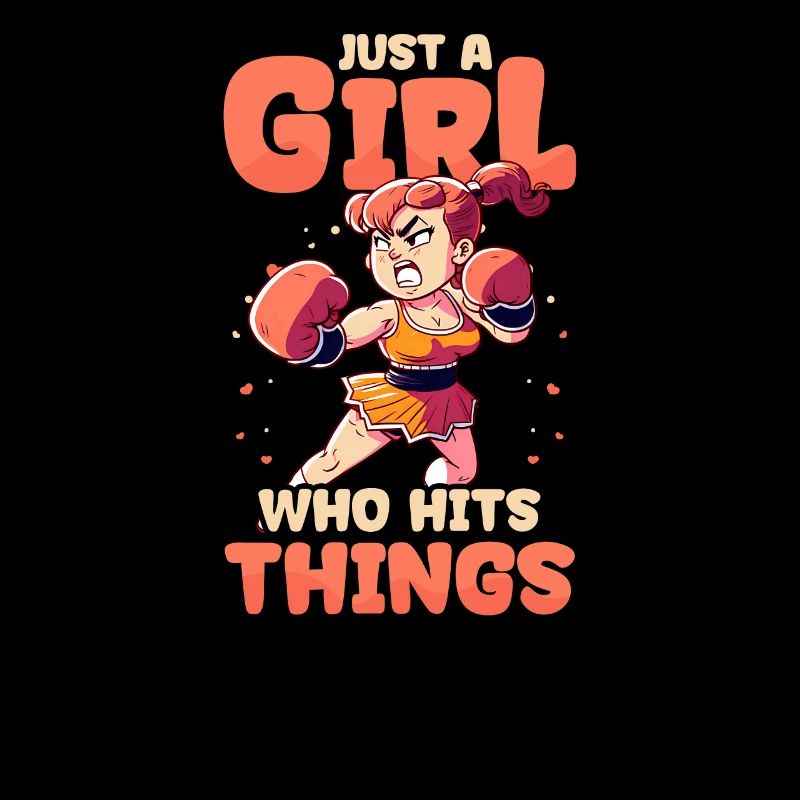 Boxe Fille Hit Things