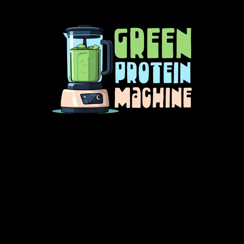 Machine à protéines vertes d’athlète végétalien
