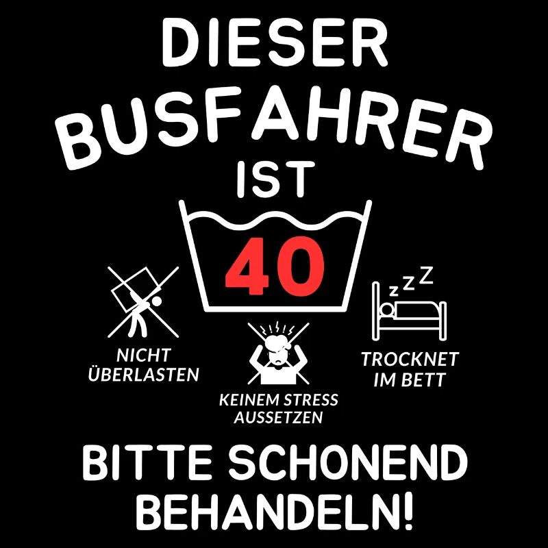 This bus driver is 40 years old.