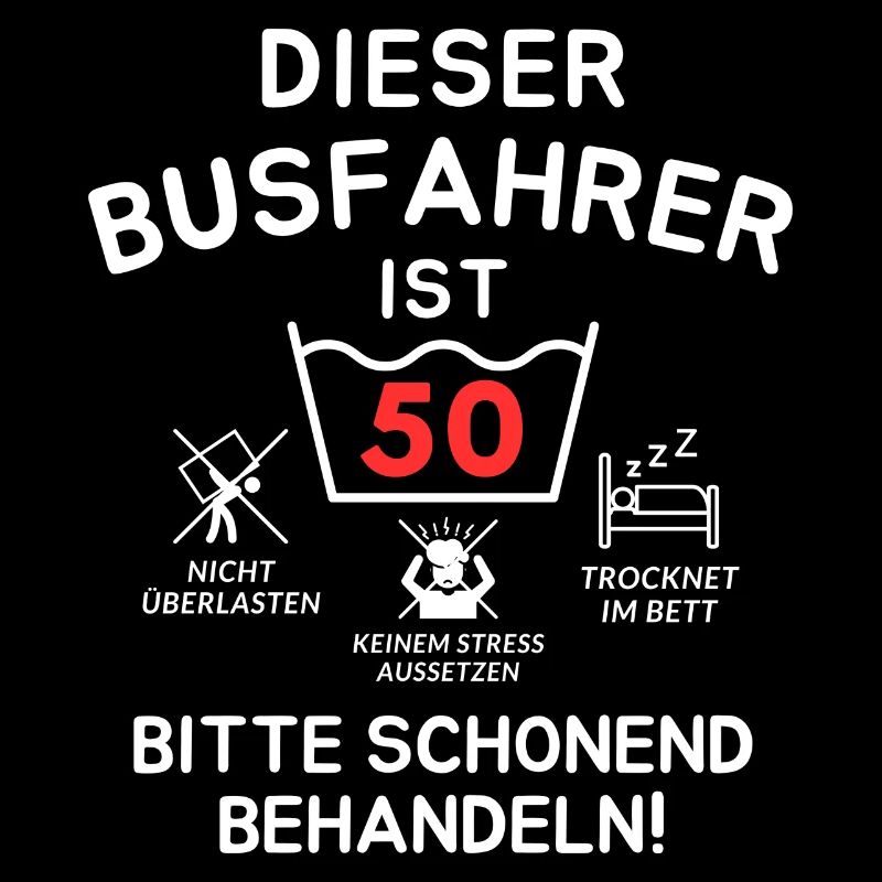 This bus driver is 50 years old.