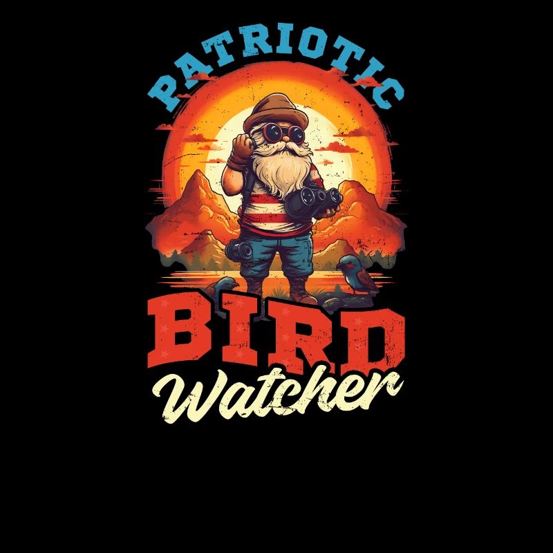 Birdwatcher Patriotic Birdwatcher