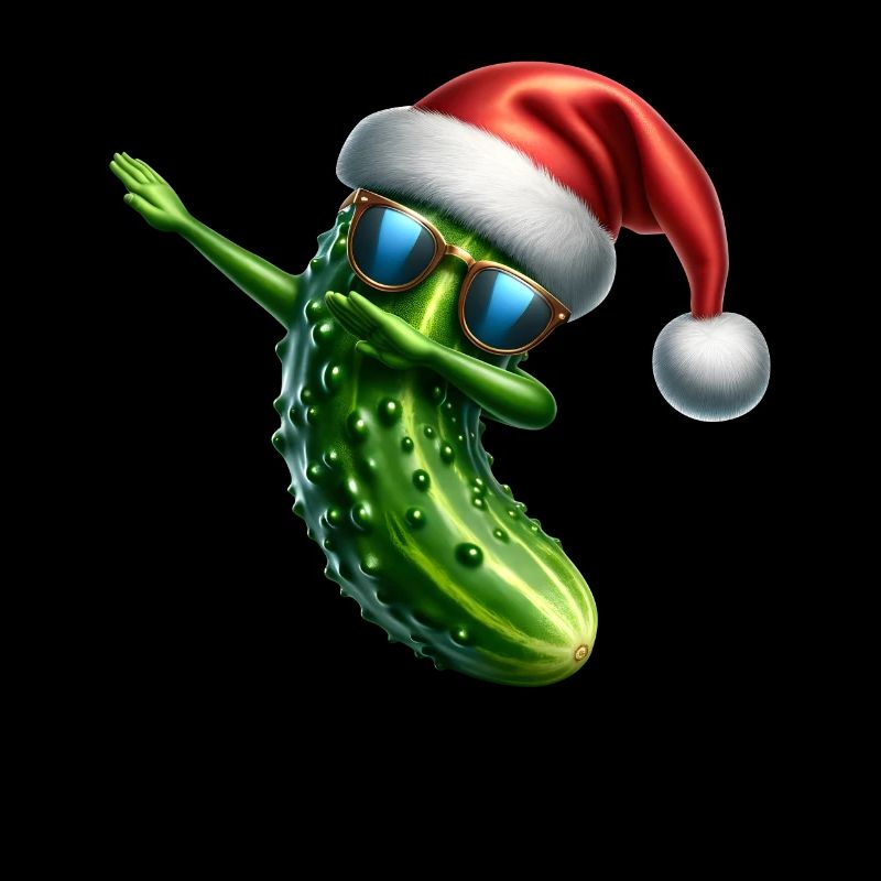 Cucumber Santa Has Christmas Dabbing