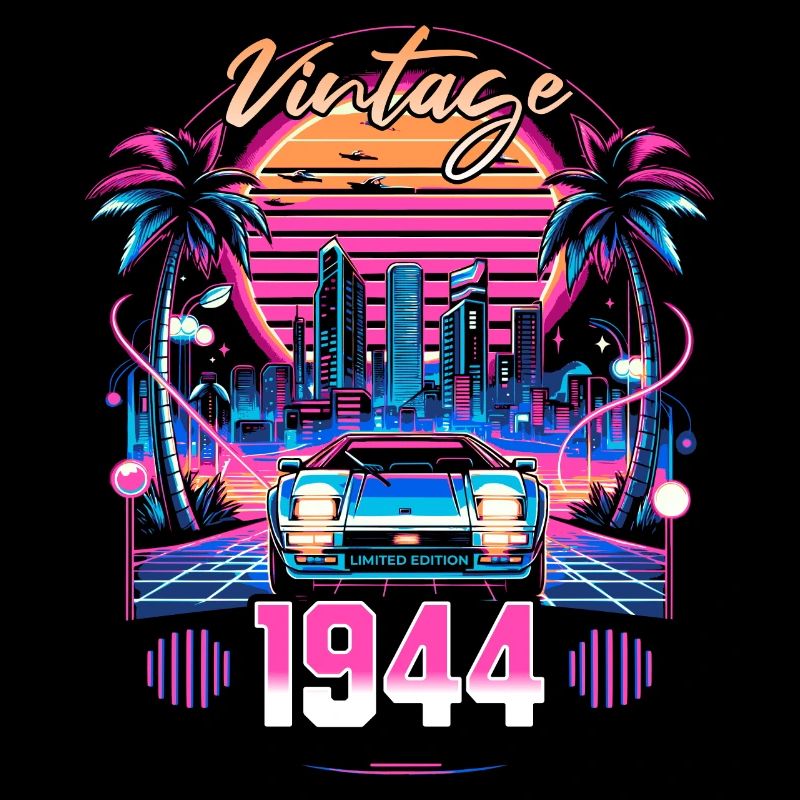 Synthwave Retro 80th Anniversary 1944