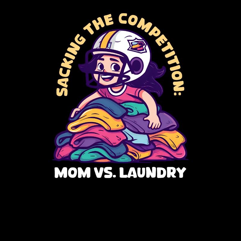 Football Mom Sacking Competition Mom vs Laundry