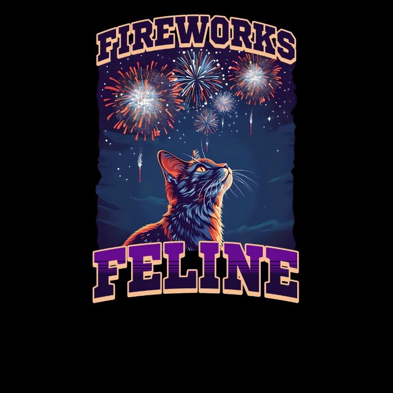 Feu d’artifice du 4 juillet pour chat félin