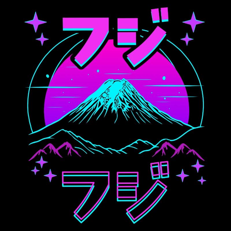 Retro Japanische Aästhetische Landschaft