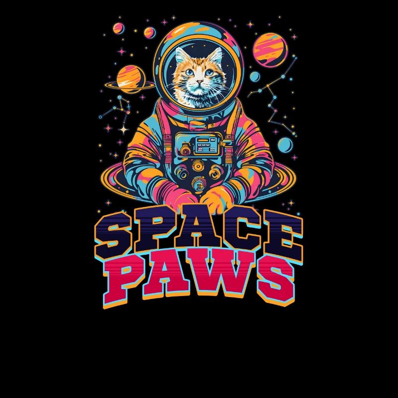Cat Astronaut Space Paws