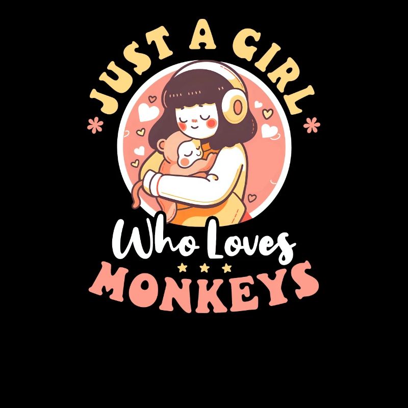 Monkey Lover Girl Loves Monkeys