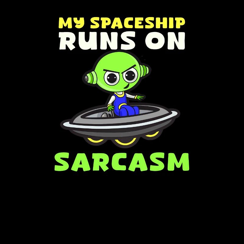 Außerirdisches Entführungs-Raumschiff läuft mit Sarkasmus