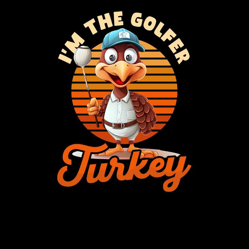 Thanksgiving Golf I'm The Golfer Turkey