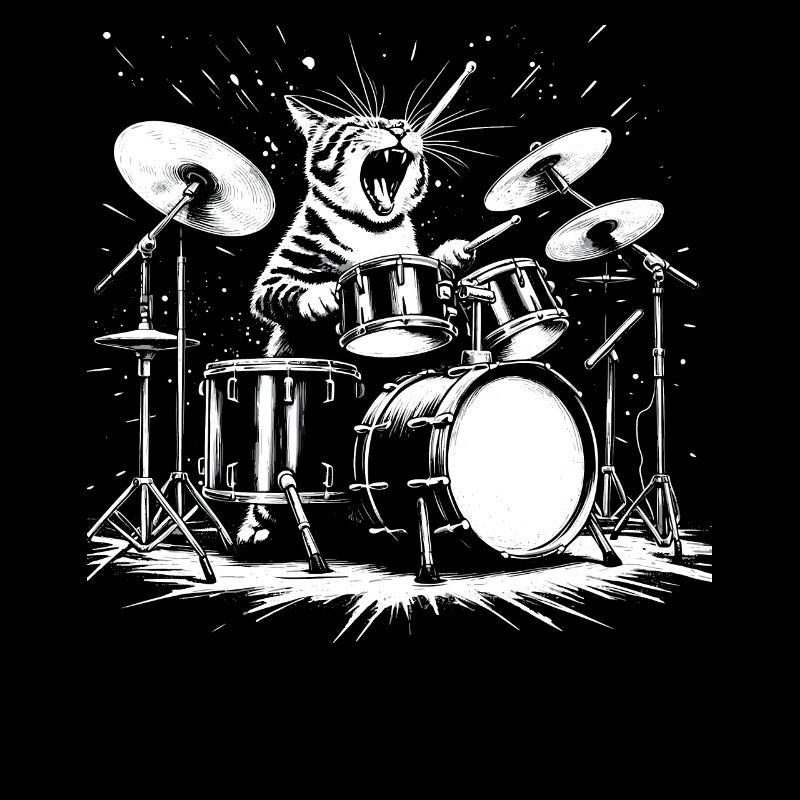 Rock Musik Katze Lustig Humor Geschenkidee