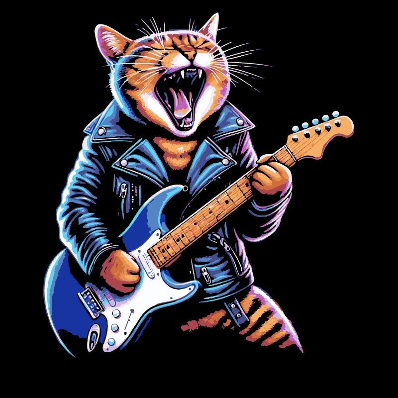 Rock Musik Katze Lustig Humor Geschenkidee