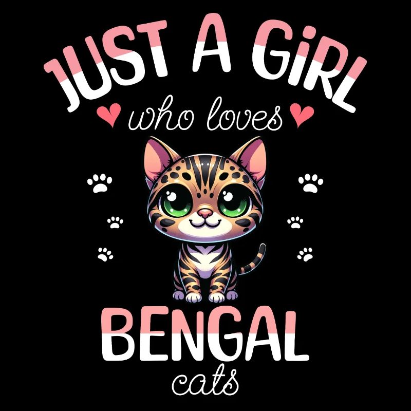 Fille Adore Chat Bengal