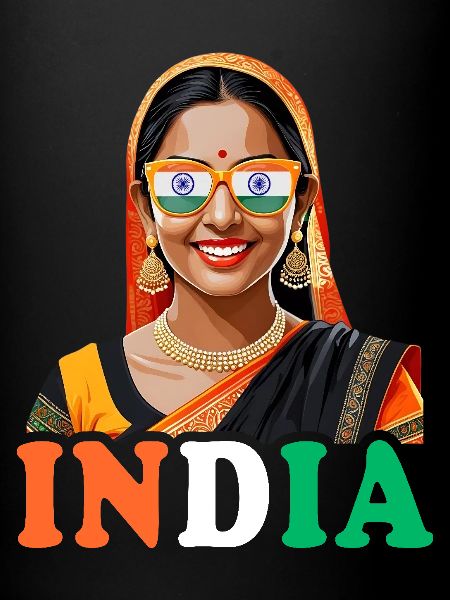 Drapeau Indien Femme Indienne
