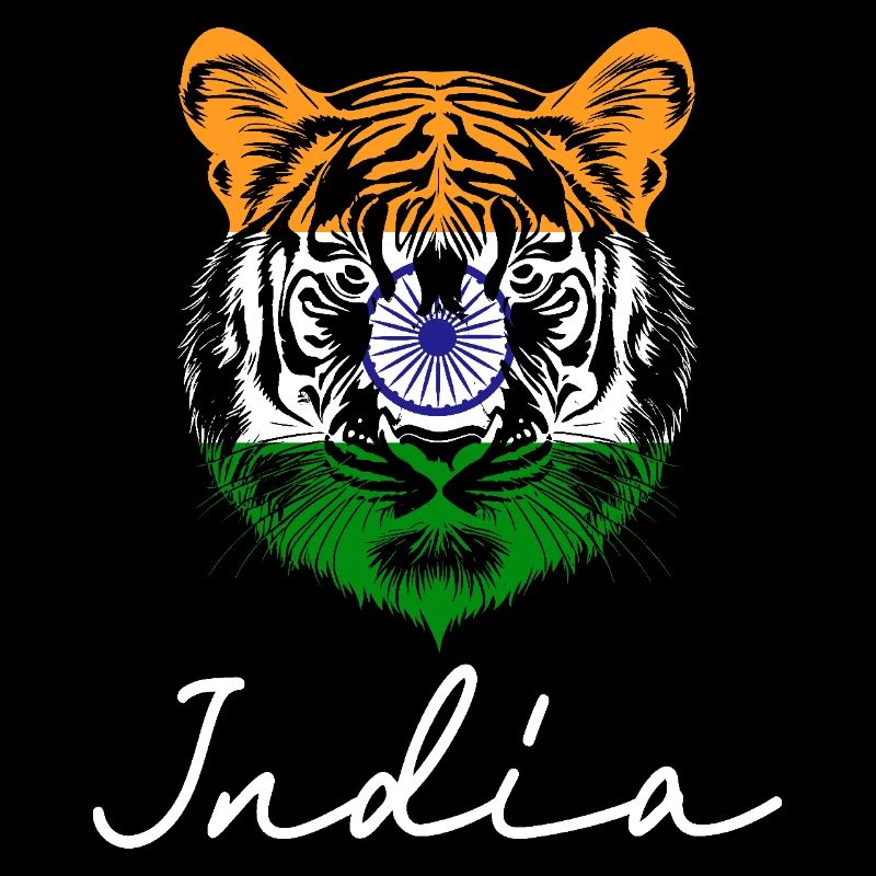 Souvenir Tiger Indian Flag