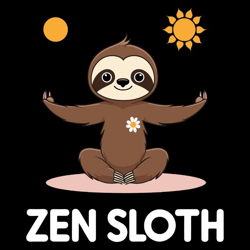 Zen Sloth - Relaxed Sloth Design