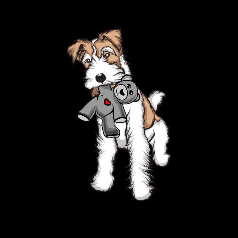 Foxterrier Drahthaar Kuscheltier T-Shirt