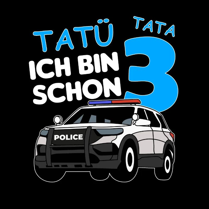 Ich bin schon 3 | 3. Geburtstag Polizei Jungen