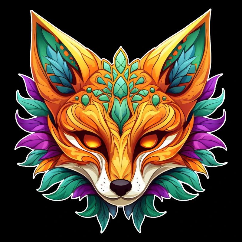 Mardi Gras Fox Portrait