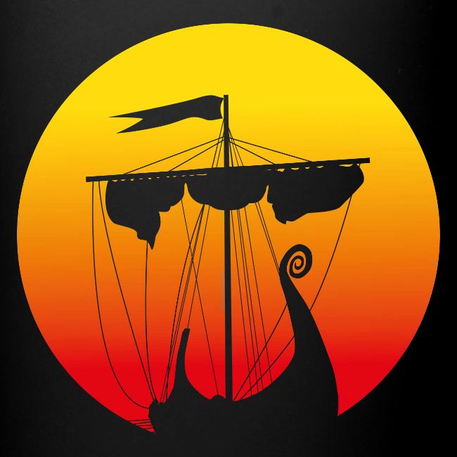 Viking Ship at sunset