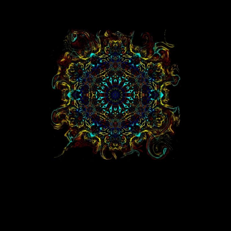 Trippy waves mandala | Abstract art