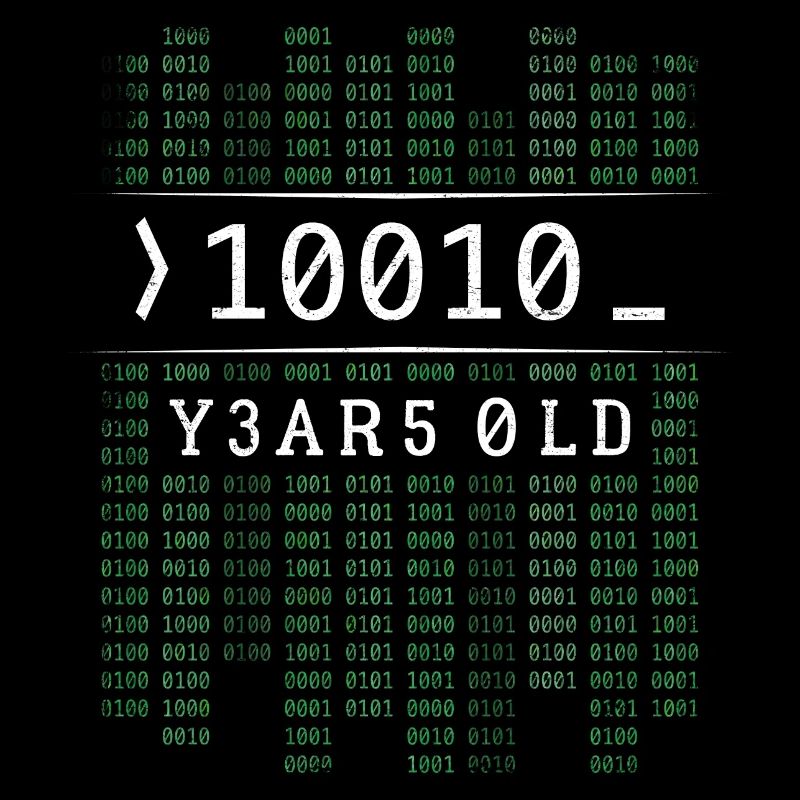 10010 ANS CODE BINAIRE CADEAU DE 18ÈME ANNIVERSAIRE